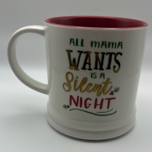 All Mama Wants Is A Silent Night Mug with Gold and Red Accents - Picture 4 of 7
